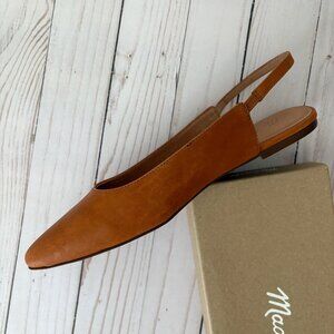 Madewell Margot Slingback, Leather, English Saddle, sz 8